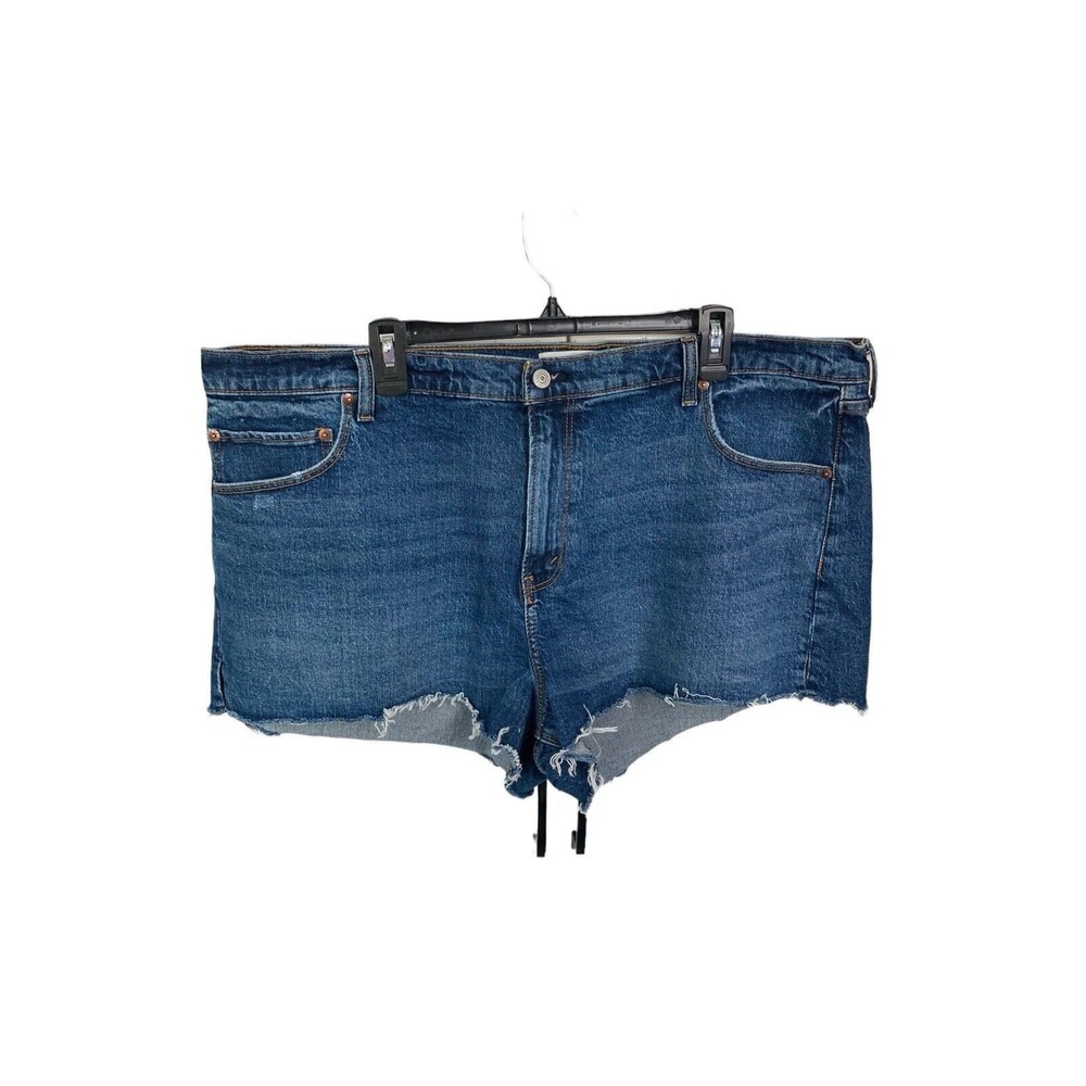 Abercrombie‎ And Fitch The High Rise Mom Short Size 35/20 Cut Off Denim